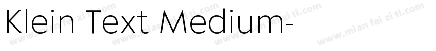 Klein Text Medium字体转换